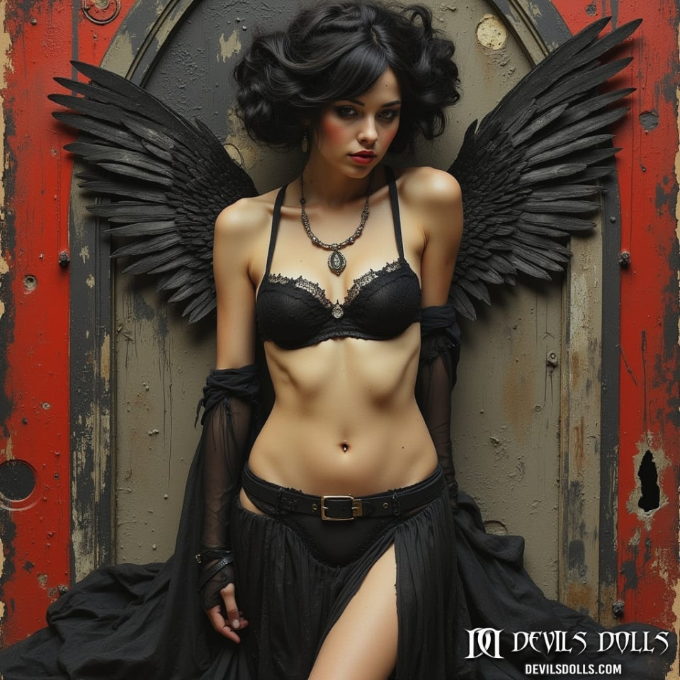 05-10-26 - Goth girl with black wings - Devil Doll Lea - DEVILS DOLLS - NEWS BLOG  - Devils Dolls