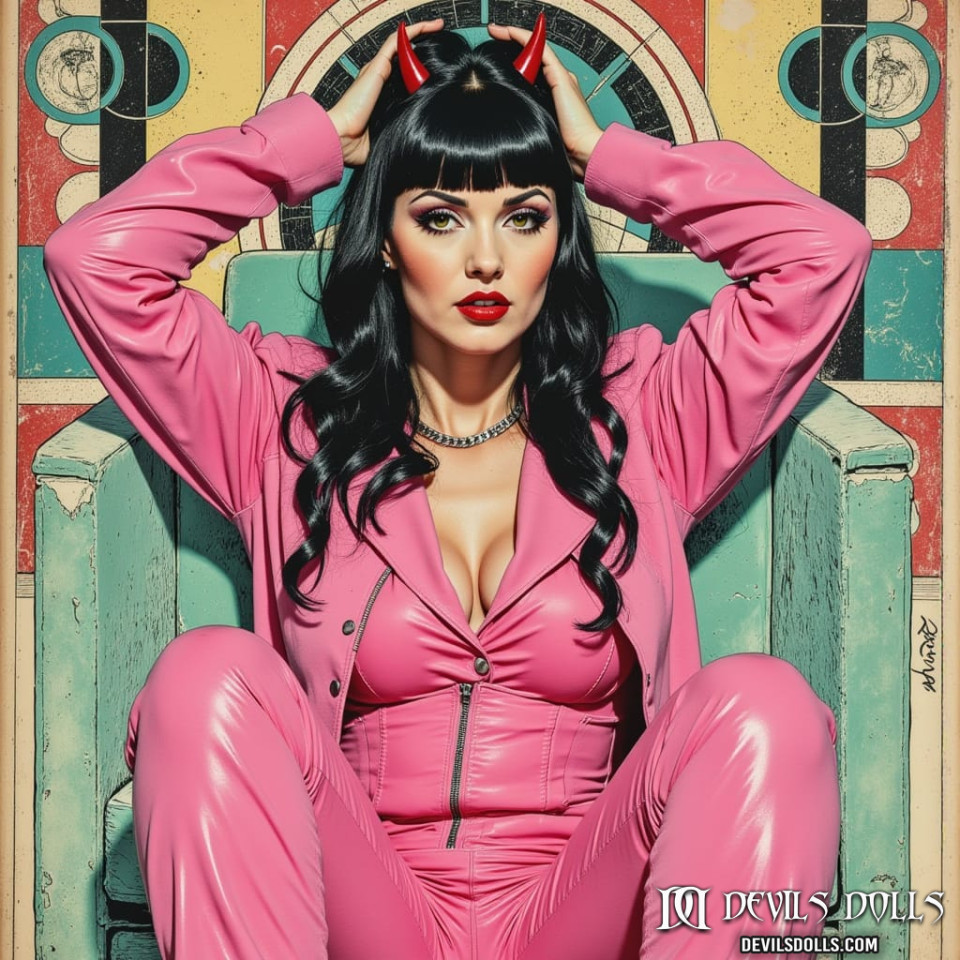 10-10-26 - Devil Doll Lucia in pink latex pin up design version - DEVILS DOLLS - NEWS BLOG  - Devils Dolls